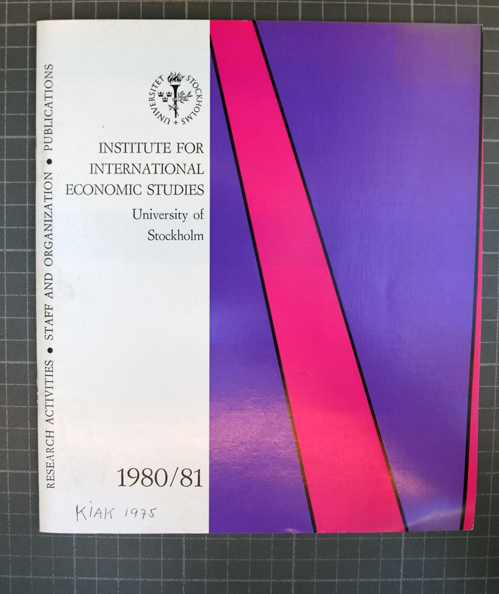 Institute for International Economic Studies, 1980-81